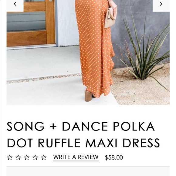 Song + Dance Polka Dot Ruffle Maxi Dress - Picture 6 of 6